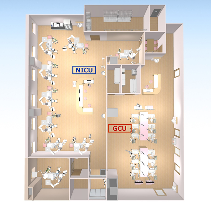 NICU・GCUの鳥観図